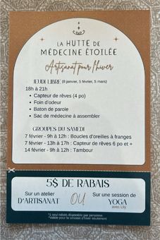 Rabais des Fêtes à la Hutte de médecine étoilée